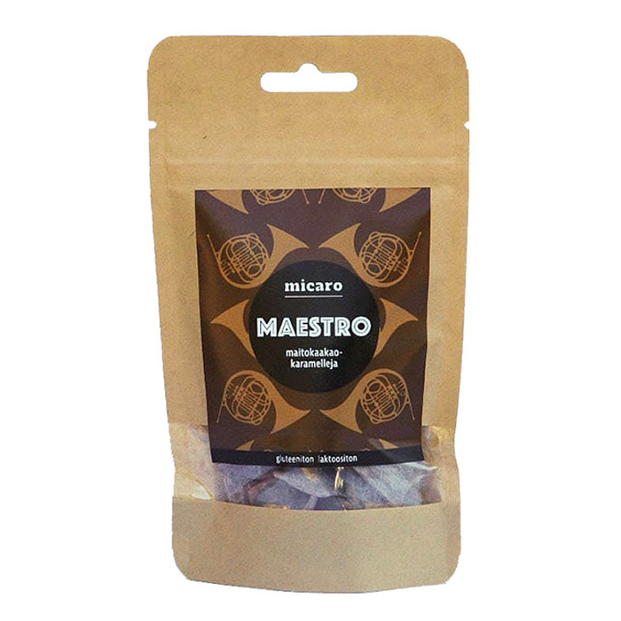 Pussillinen maitokaakaokaramelleja