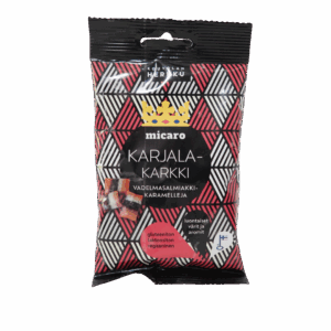 KARELEN-KARAMELL hallon-salmiakkarameller