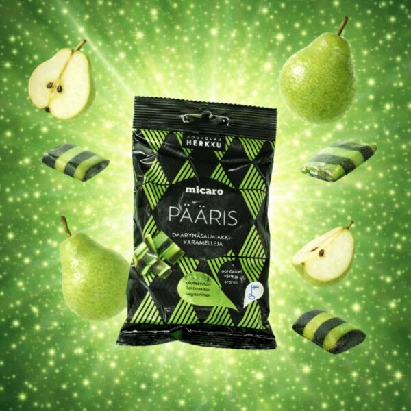 PÄÄRIS päärynäsalmiakki&shy;karamelleja 80 g