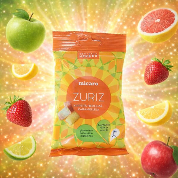 ZURIZ kirpeät hedelmäkaramellit 80g